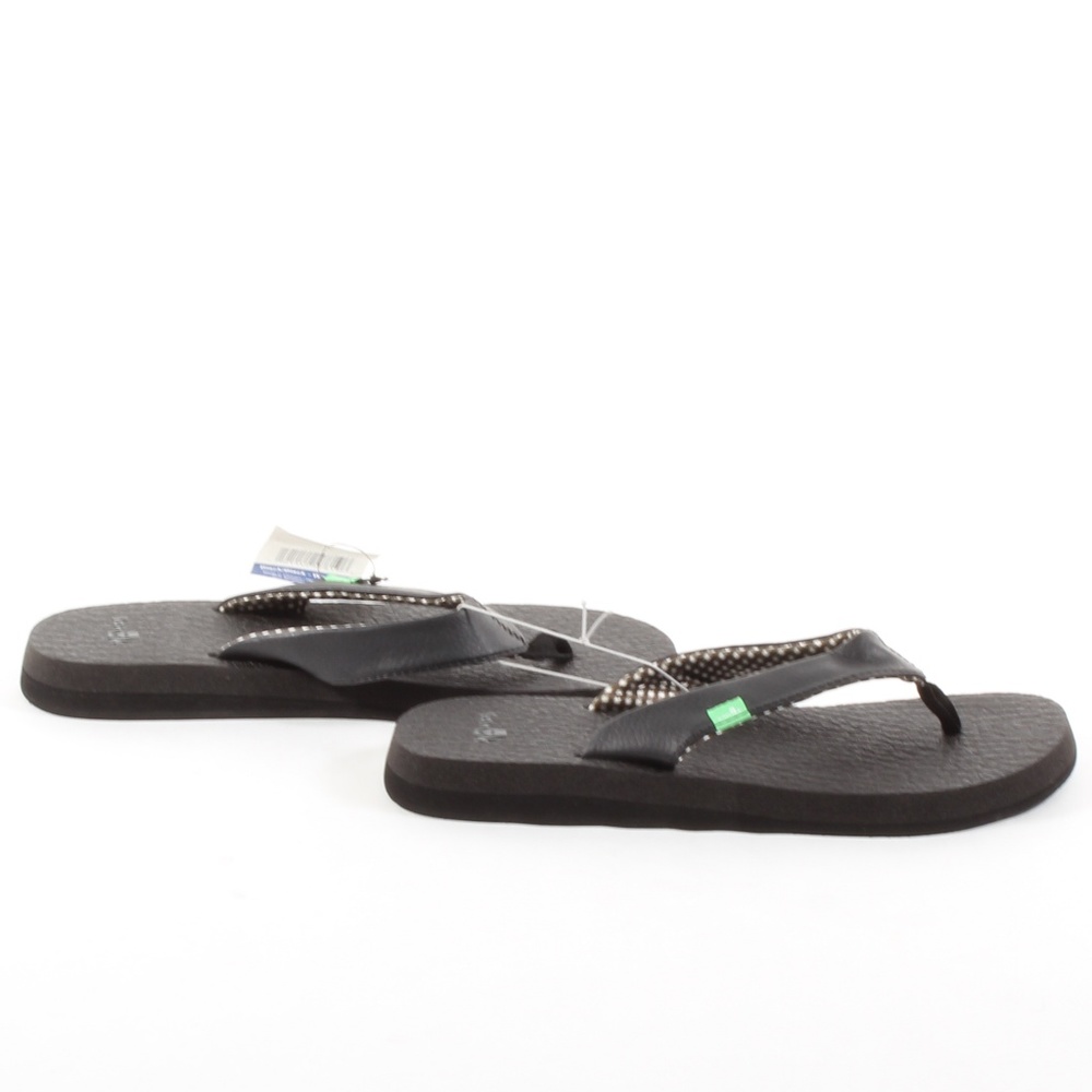 Sanuk Yoga Mat Flipflop Womens Thong Sandals Black - Picture 7 of 8